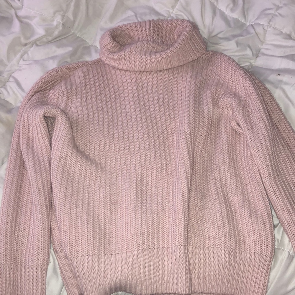 Pink turtle neck sweater